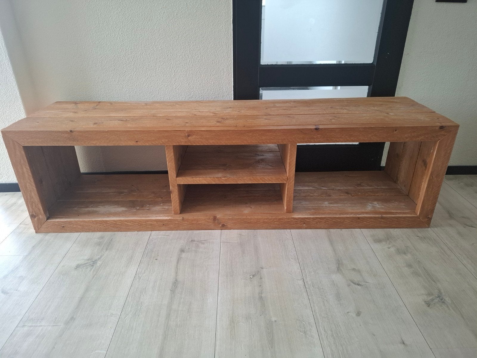 Robuust houten tv-meubel, Ophalen, Gebruikt, Landelijk, Robuust, 150 tot 200 cm