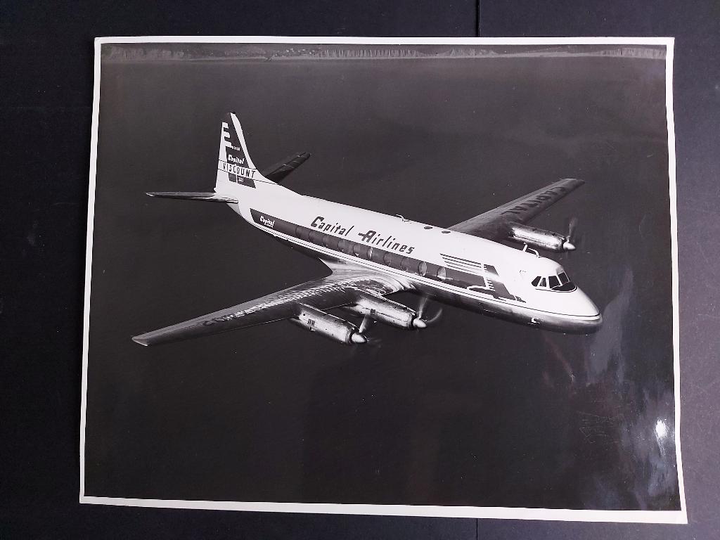 Foto van een Capital Viscount (F859), Ophalen of Verzenden, Gebruikt, Kaart, Foto of Prent