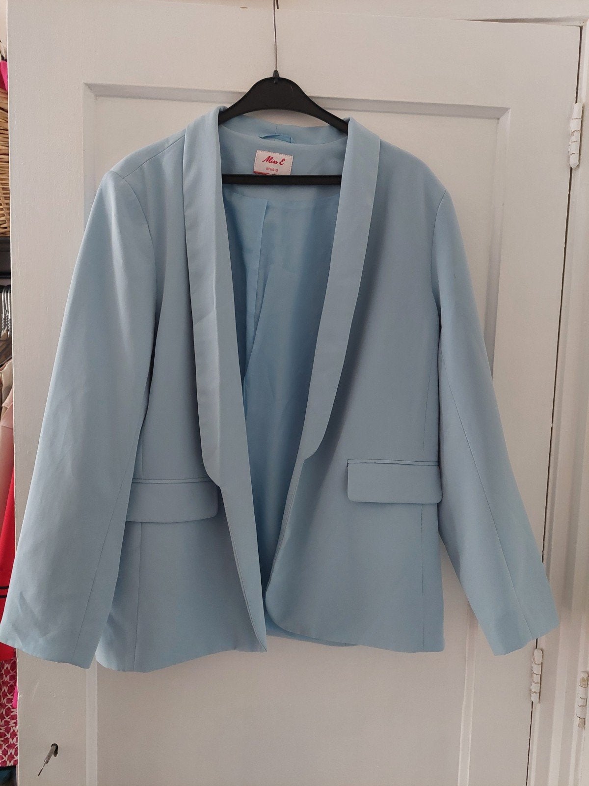 Lichtblauwe blazer van Miss L Studio xl, Ophalen, Blauw, Miss L Studio, Maat 46/48 (XL) of groter
