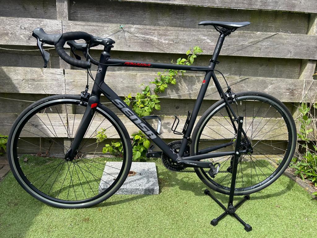 Sensa Romagna Racefiets - Zwart, 61cm frame, 28 inch, Gebruikt, Velgrem, 61 tot 65 cm