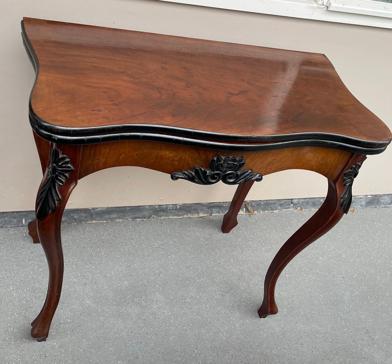 Antieke uitklapbare speeltafel, Lodewijk XV/Rococo stijl, Ophalen