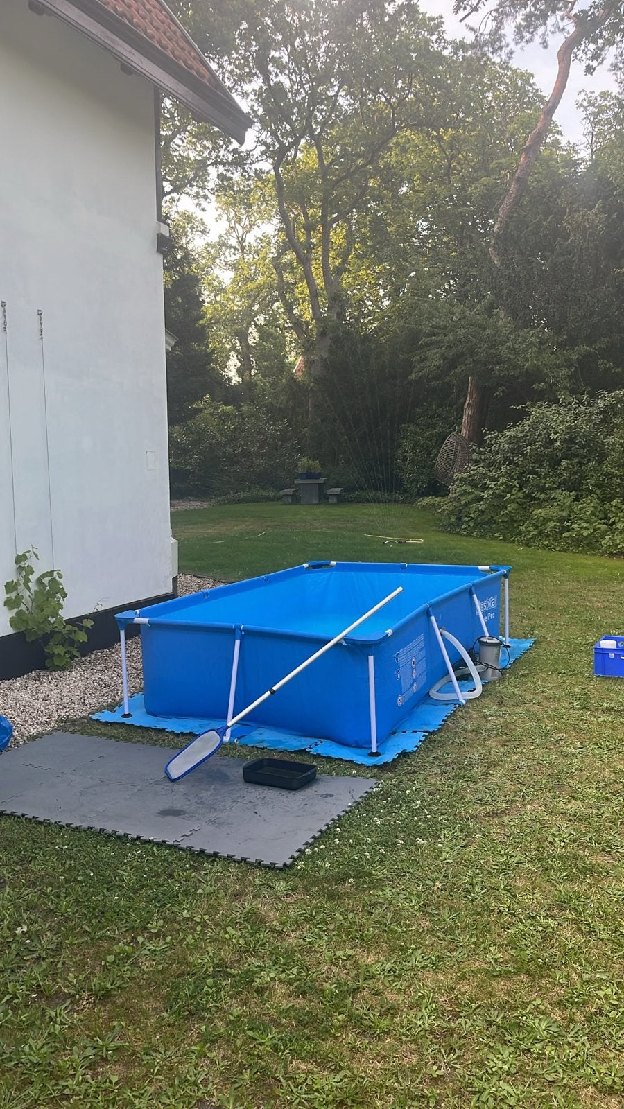 Zwembad compleet met pomp en rubber tegels, Ophalen, Gebruikt, 200 tot 300 cm, 80 tot 120 cm