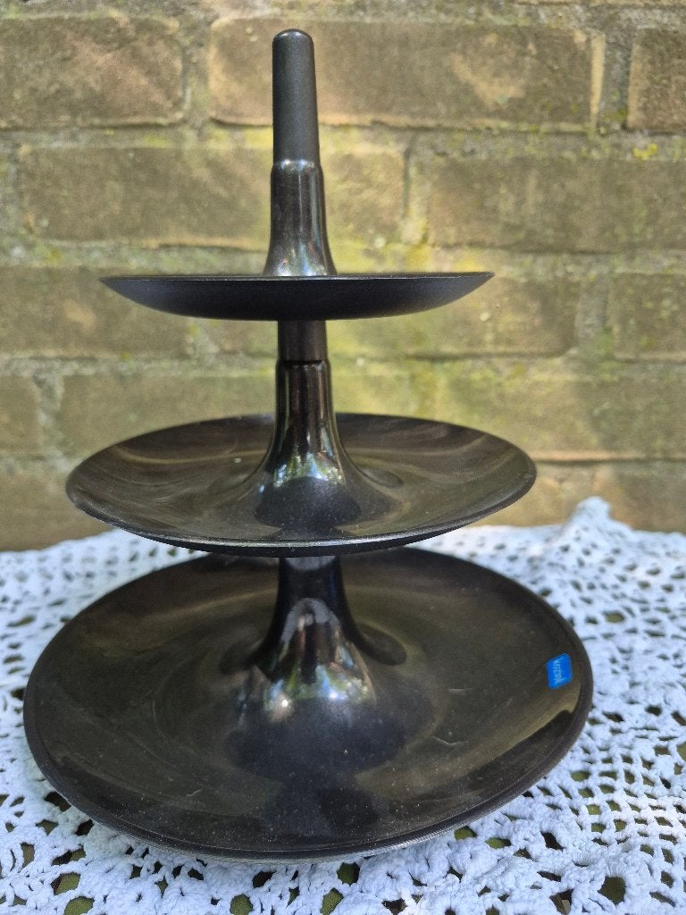 Koziol Babell Etagère - Zwart, 3-laags, Demontabel, Etagère, Kunststof, Ophalen of Verzenden, Gebruikt
