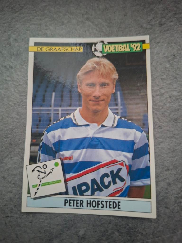 Panini sticker Voetbal 92. Peter Hofstede De Graafschap., Verzenden, Zo goed als nieuw, Sticker