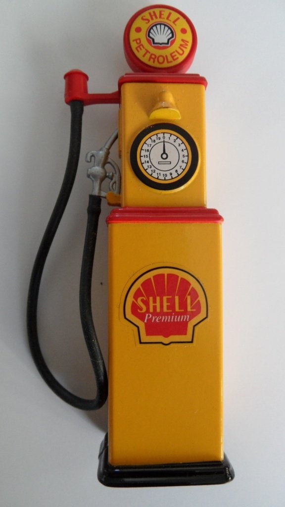Shell benzinepompje, Verzenden, Zo goed als nieuw, Gebruiksvoorwerp