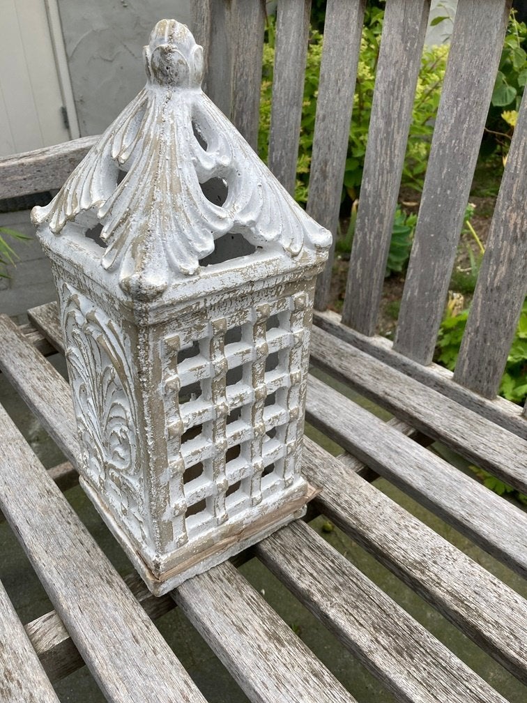 WINDLICHT/ LANTAARN KLASSIEK GROOT 38 CM AARDEWERK NIEUW, Ophalen, Steen, -, -