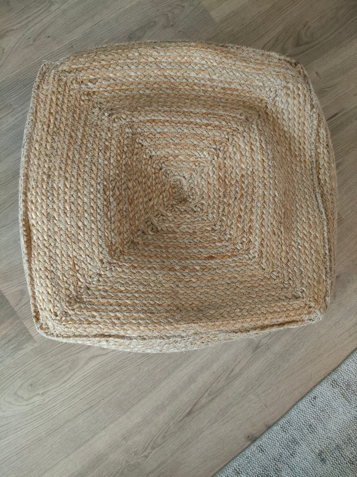 Jute Poef, Ophalen, Gebruikt, Rond, Overige materialen