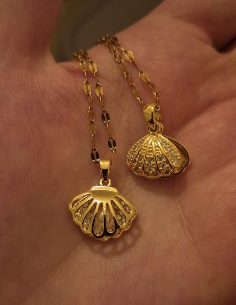 2x schelpjes met parel, nieuw!, Ophalen of Verzenden, Nieuw