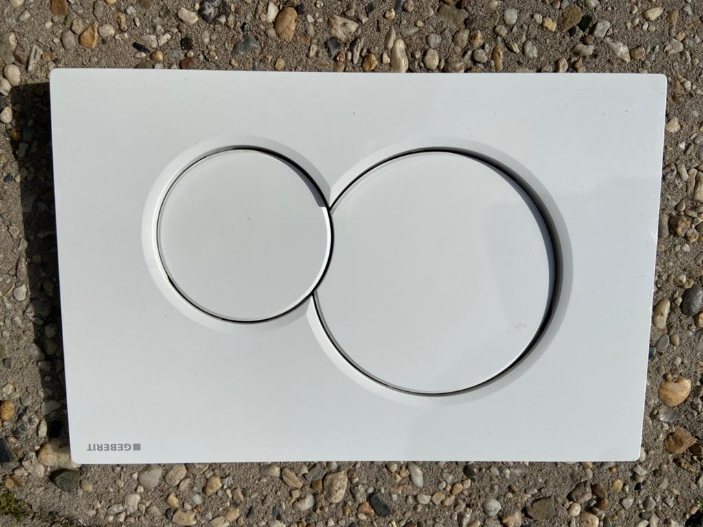 Geberit Sigma 20 bedieningsplaat wit voor toilet, Verzenden, Gebruikt, Toilet