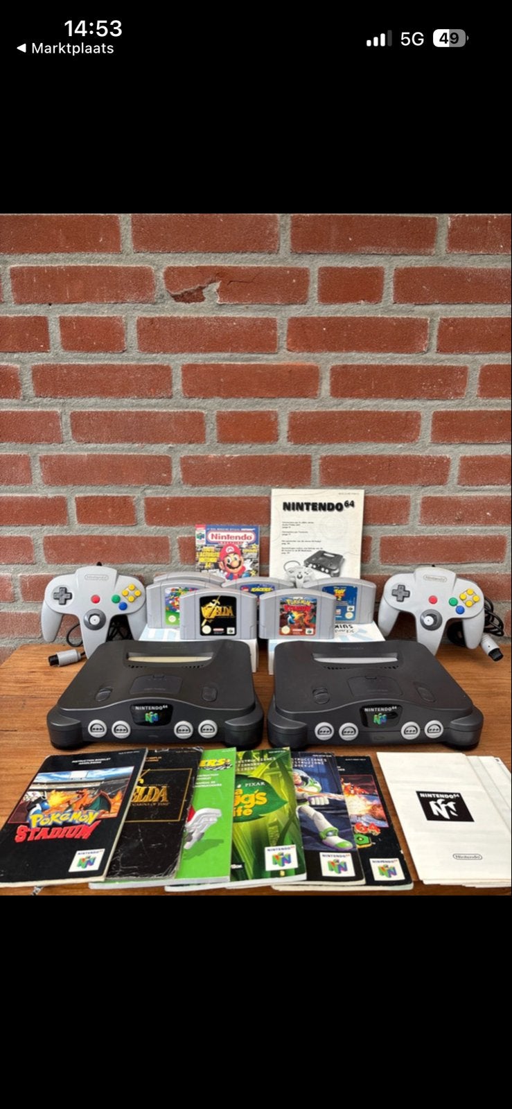 Nintendo 64 bundel met games en controllers, Spelcomputers en Games, Ophalen of Verzenden, Gebruikt, Met 2 controllers, Met games