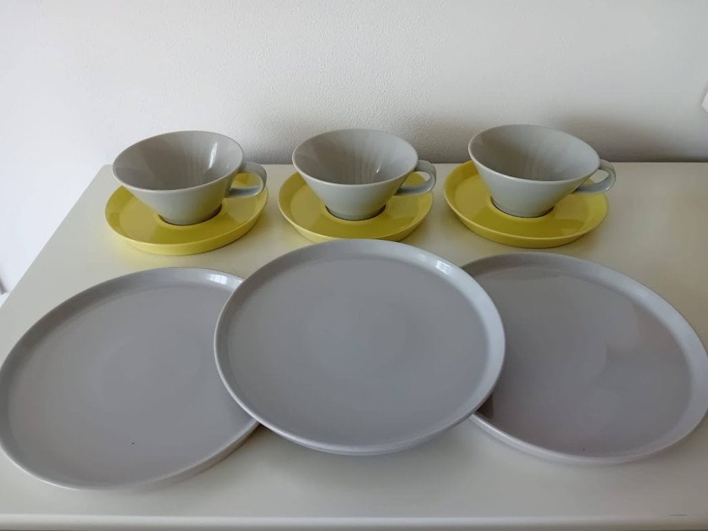 Puntgave set Thomas germany Atelier Collection geel en grijs, Overige typen, Ophalen of Verzenden, Zo goed als nieuw, Overige stijlen