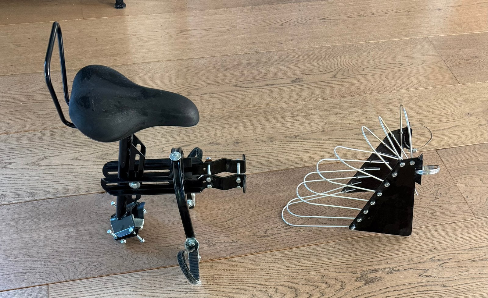 Voorzitje fiets op stang–spaakbeschermer-Damesfiets –Model 4, Ophalen, Voorzitje, 0 t/m 13 kg, Gebruikt