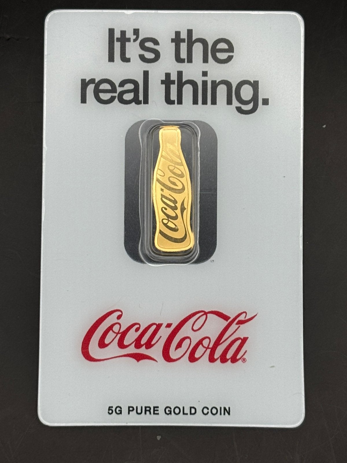 5 gram pamp suisse coca cola goud baartje - puur goud munt, Ophalen of Verzenden, Goud