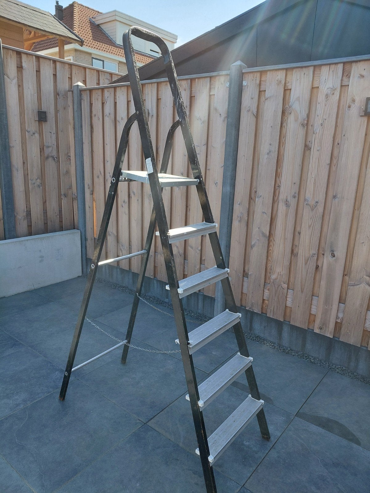 Aluminium trap met 6 treden, Ophalen, Gebruikt, Trap, 2 tot 4 meter