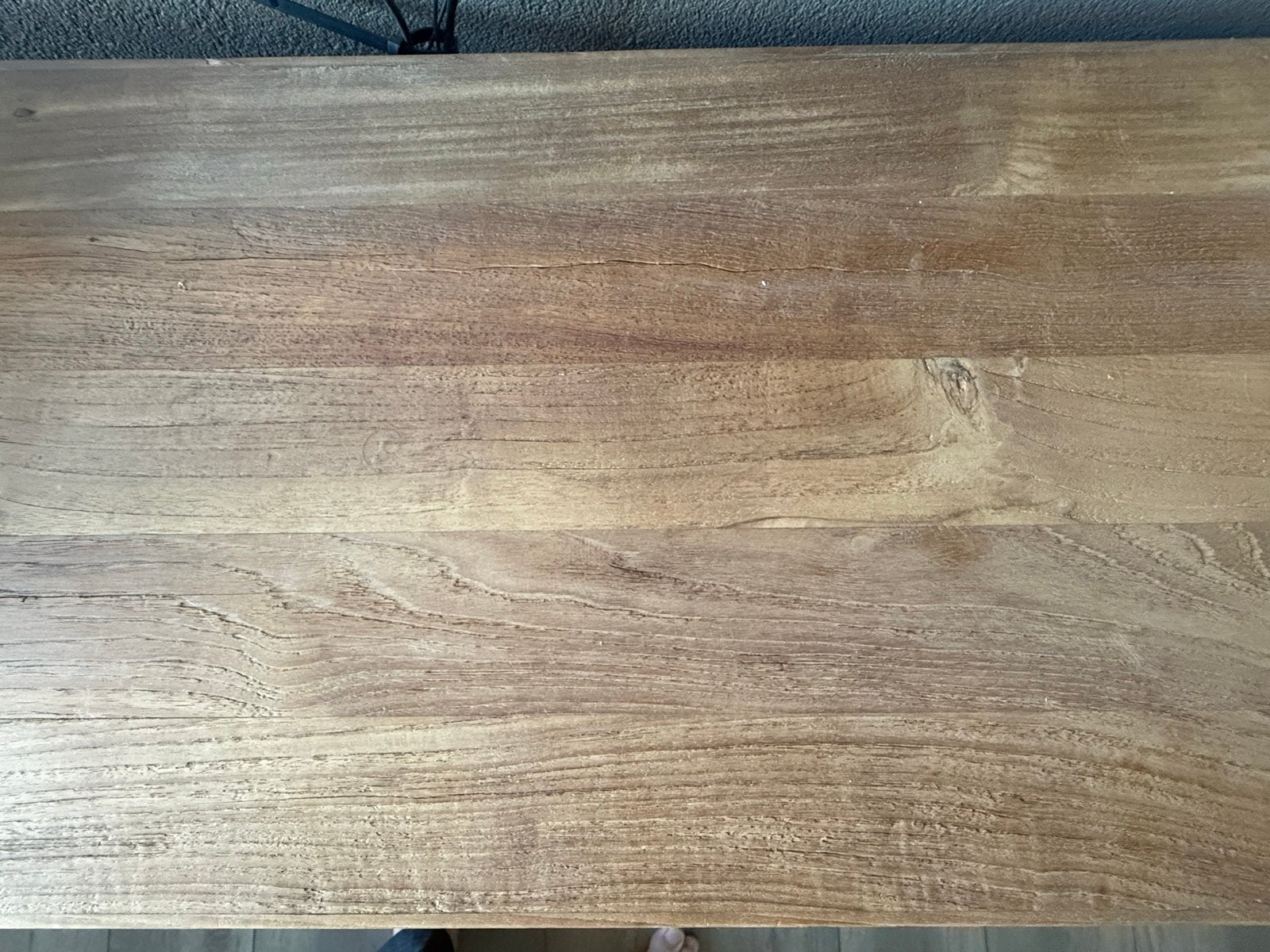 Massief houten tv-meubel met lades, Ophalen, Gebruikt, 200 cm of meer, Minder dan 100 cm