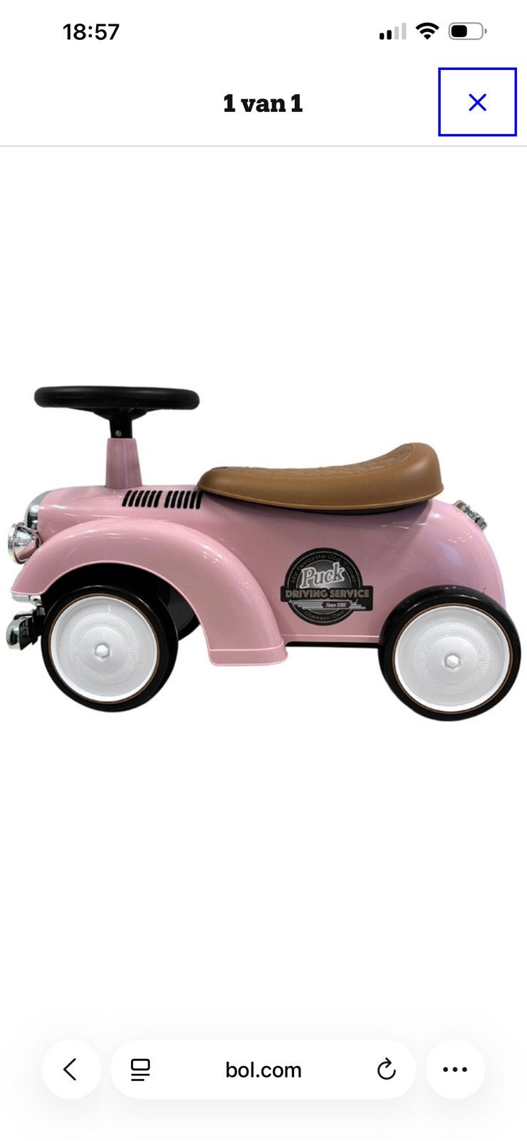 Roze loopmoter, Ophalen, Zo goed als nieuw, Loopfiets