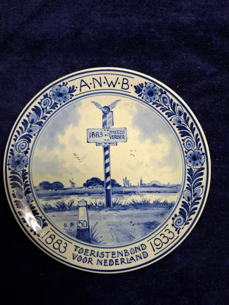 Herdenkingsbord  1883 -1933 porceleyne fles - Delft, Antiek en Kunst, Ophalen of Verzenden