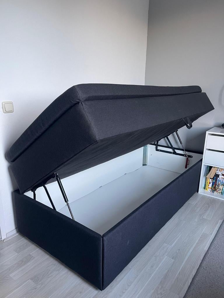 Boxspring Jysk Gold C50 90x200cm met opbergruimte en topper, Ophalen