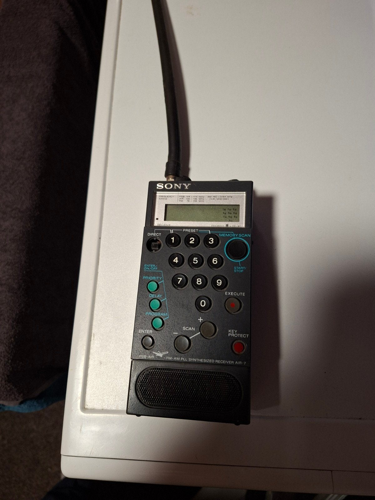 Sony AIR-7 PLL Synthesized Receiver  voor hobbyist, Telecommunicatie, Scanners, Ophalen of Verzenden, Gebruikt