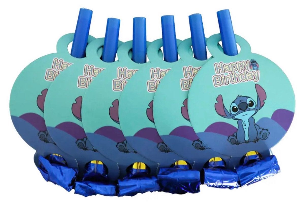 Stitch rolfluitjes per 6 stuks, Hobby en Vrije tijd, Ophalen of Verzenden, Nieuw, Feestartikel, Verjaardag