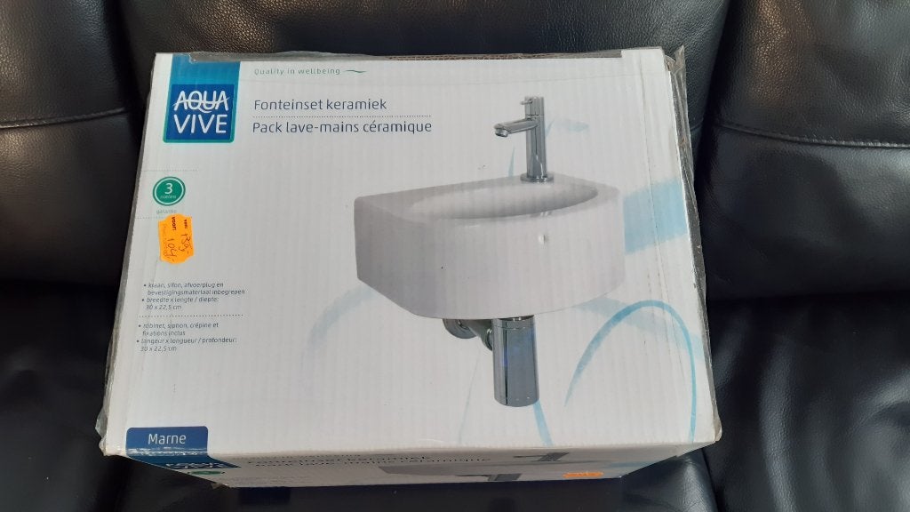 Aqua Vive, toilet WC fonteintje 30cm, compl. nieuw in doos, Ophalen, Minder dan 50 cm, Overige typen, Nieuw
