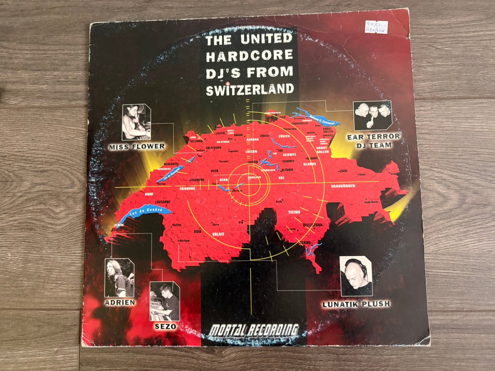 The United Hardcore DJ's From Switzerland Mortal Recordings, Ophalen of Verzenden, Gebruikt, 12 inch