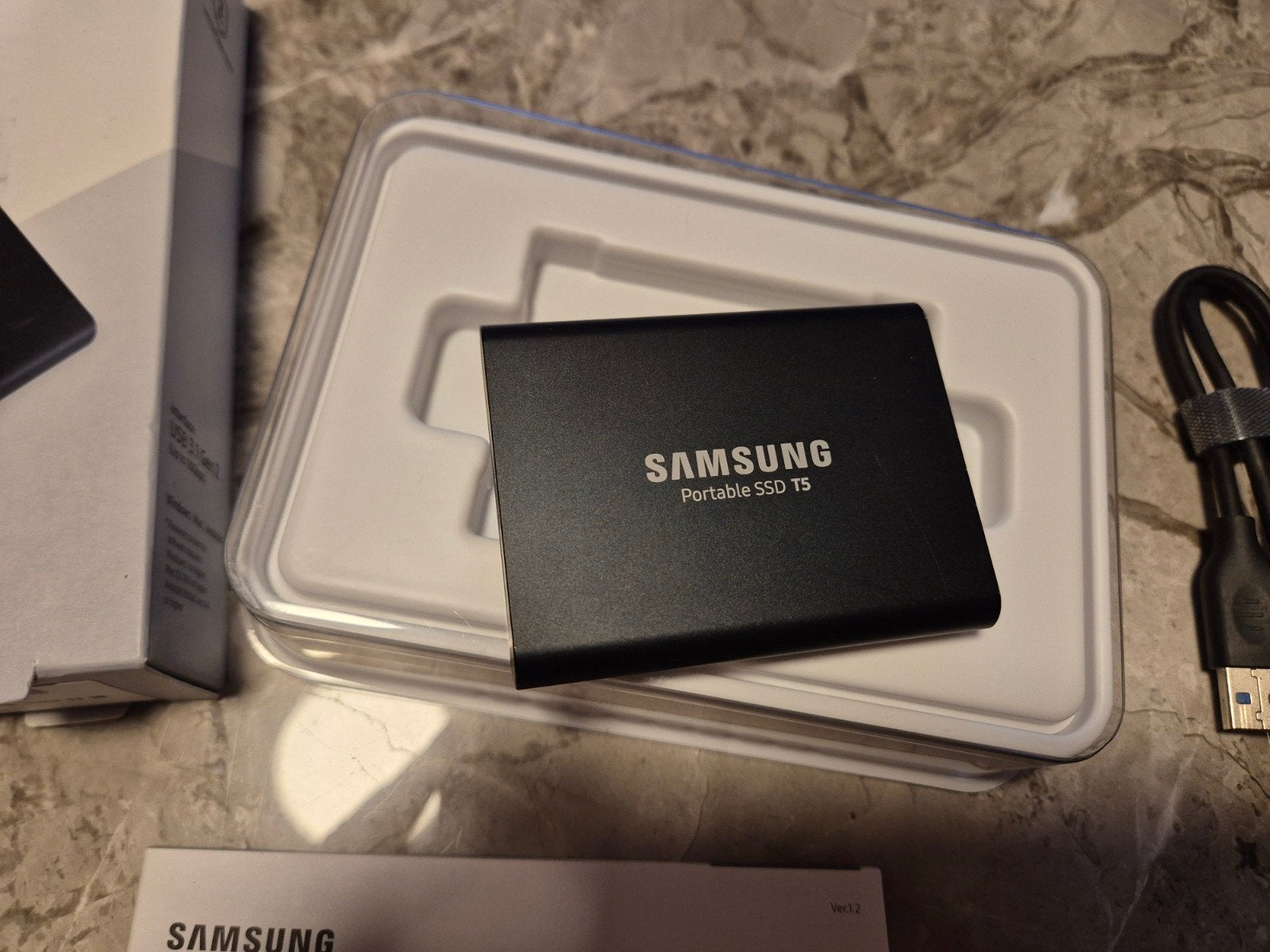 Samsung Portable SSD T5 1TB Externe SSD, Computers en Software, SSD, Samsung SSD, Ophalen of Verzenden, Zo goed als nieuw