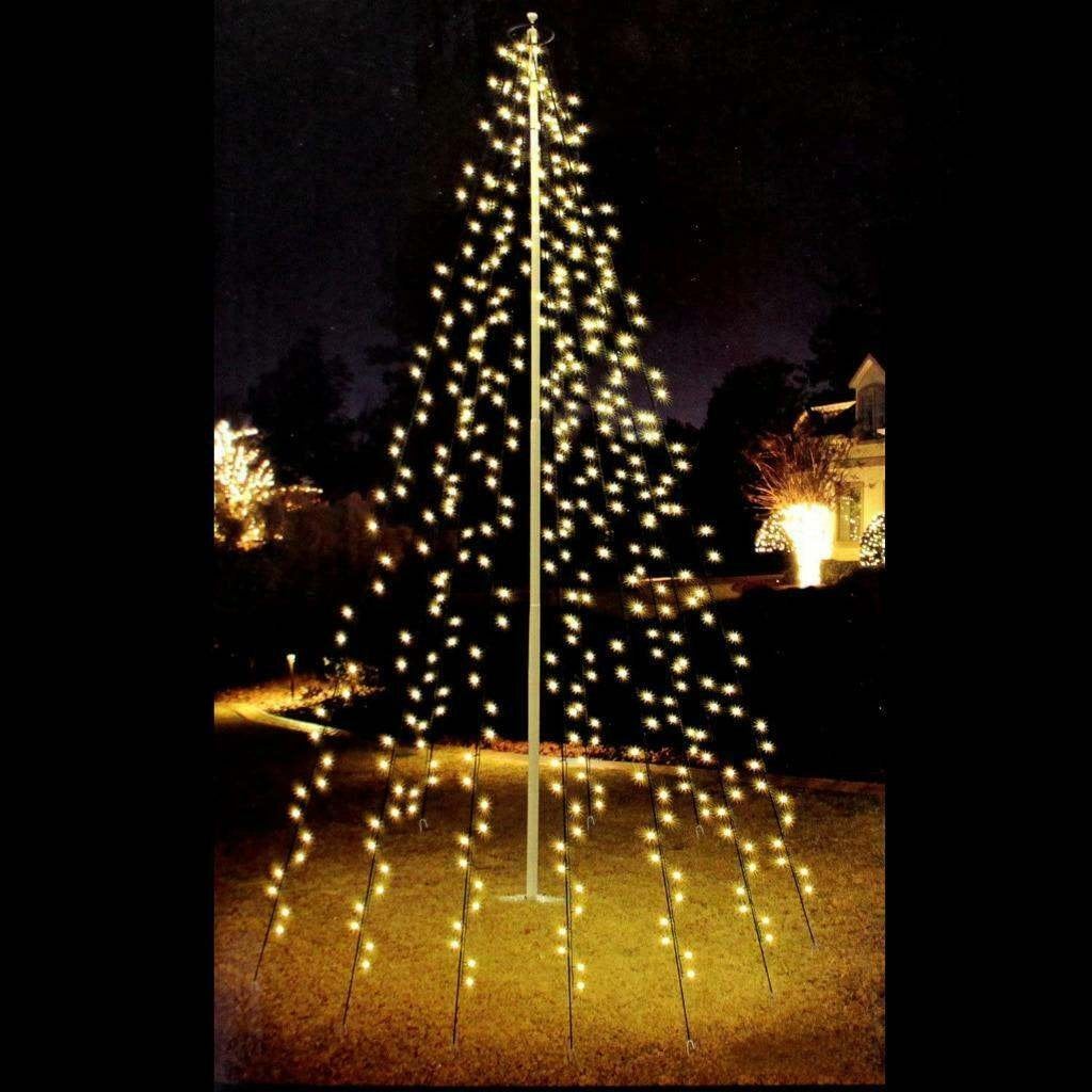 Vlaggenmast Verlichting - 360 LEDs, 10 Strengen 8m, W-W, Diversen, Ophalen of Verzenden, Nieuw
