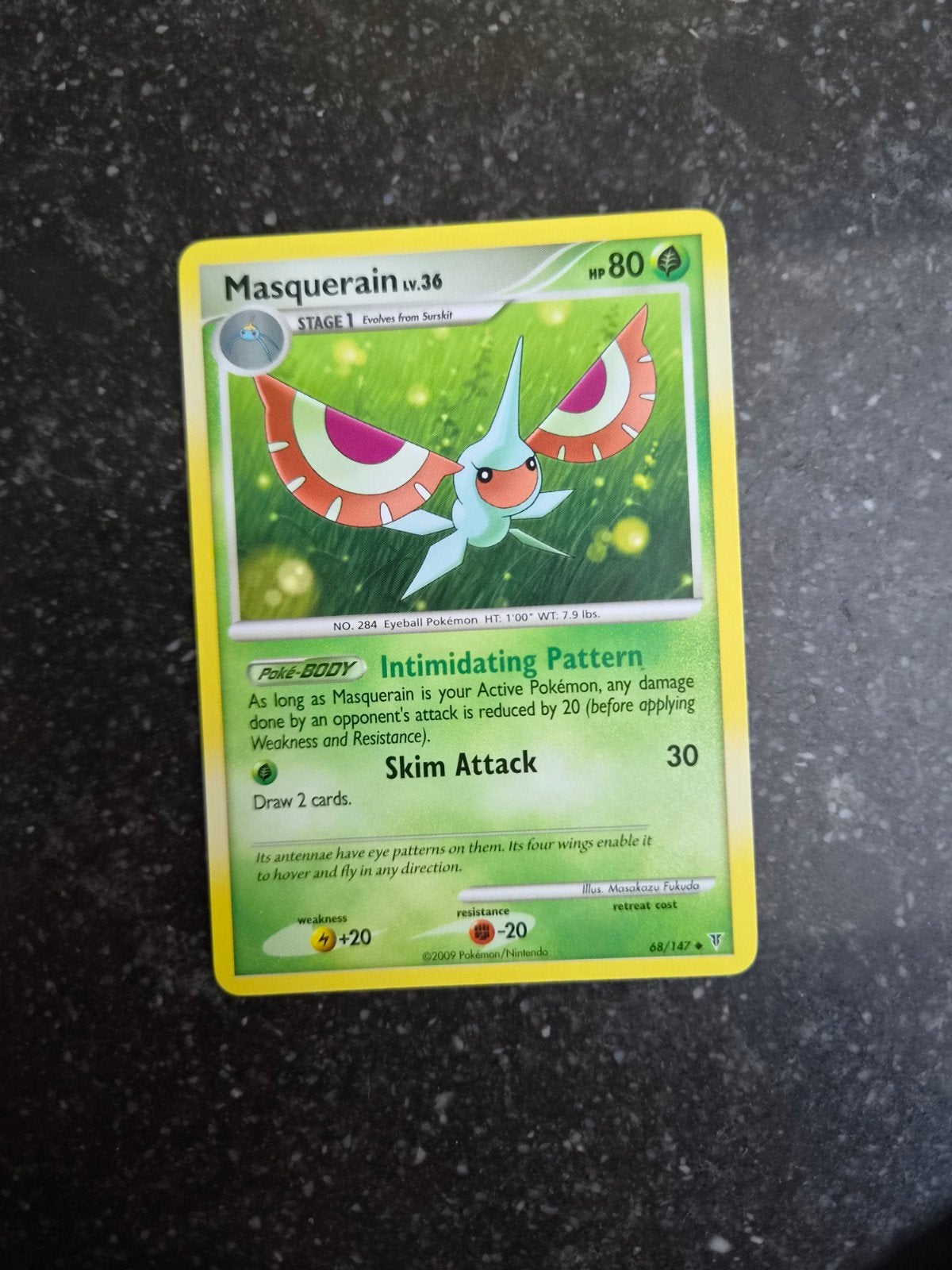 Pokemon Kaart Masquerain LV.36 (2009) - Uitstekende Staat, Ophalen of Verzenden, Zo goed als nieuw, Losse kaart