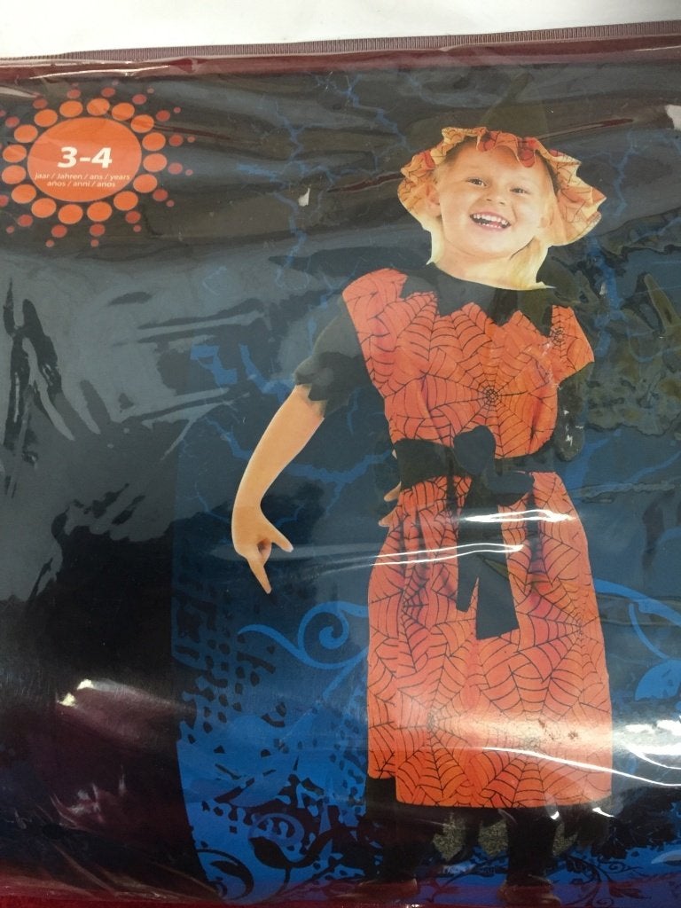 Halloween spinnenweb verkleedpak, meisje 3-4 jr. Nieuw! (VK), Tweedehands verkoop, Tweedehands verkoop, Gebruikt, 110 t/m 116