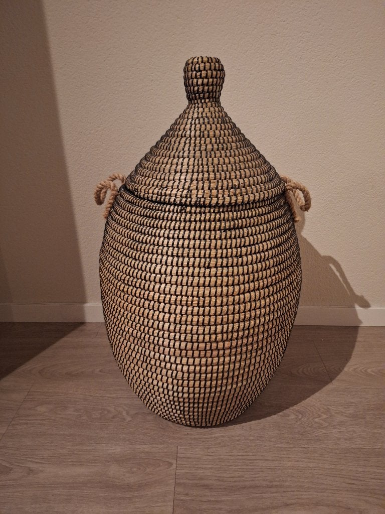 Opbergmand met deksel, Ophalen, Overige materialen, Mand, Rond