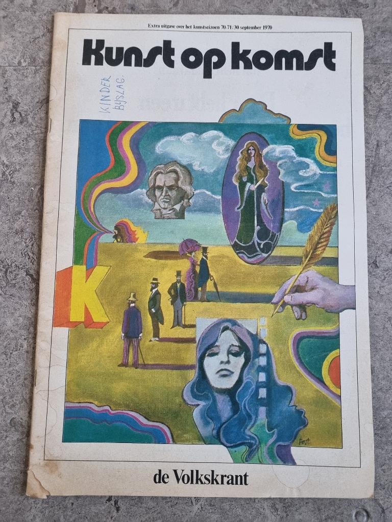 Kunst op komt, tijdschrift over kunstseizoen 1970-71, Ophalen of Verzenden, 1960 tot 1980, Tijdschrift