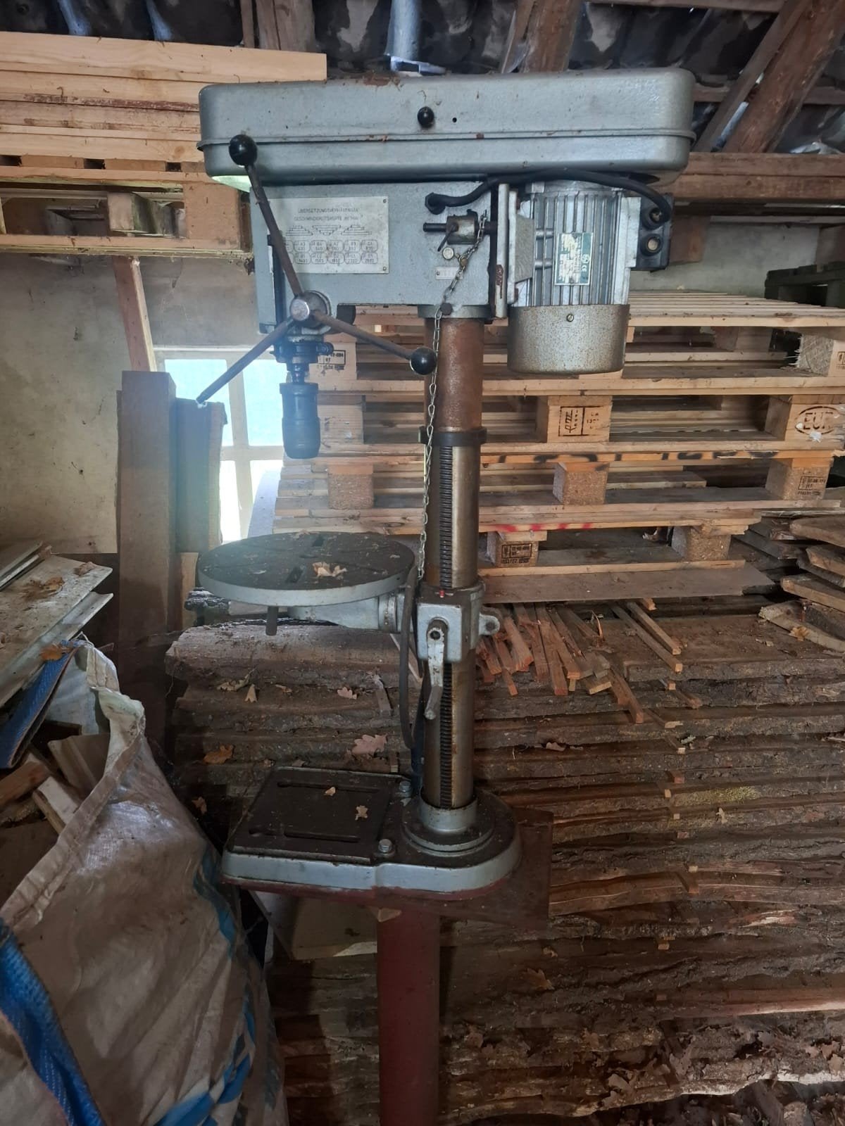 Kolomboormachine Huvema HU 16 Profi 400V met voet, Doe-het-zelf en Verbouw, Gereedschap | Boormachines, Ophalen, Gebruikt, 600 watt of meer