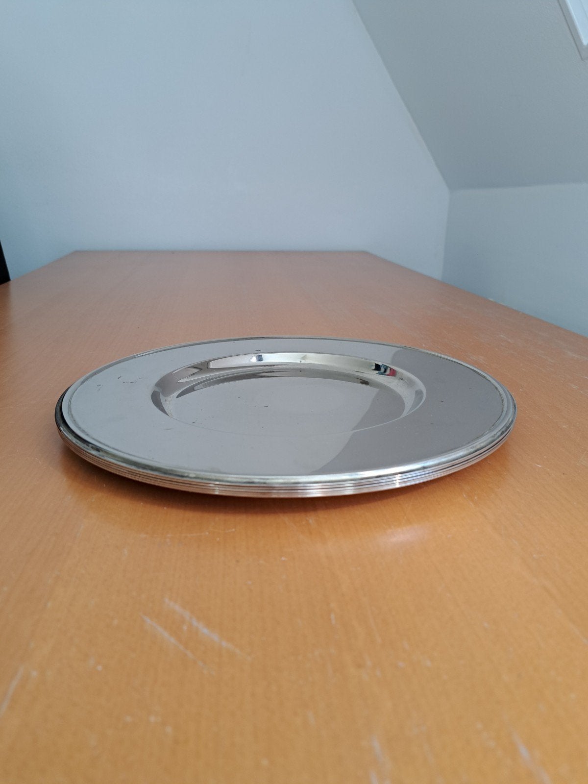 Set van 5 verzilverde koperen schalen/onderborden, Ophalen of Verzenden
