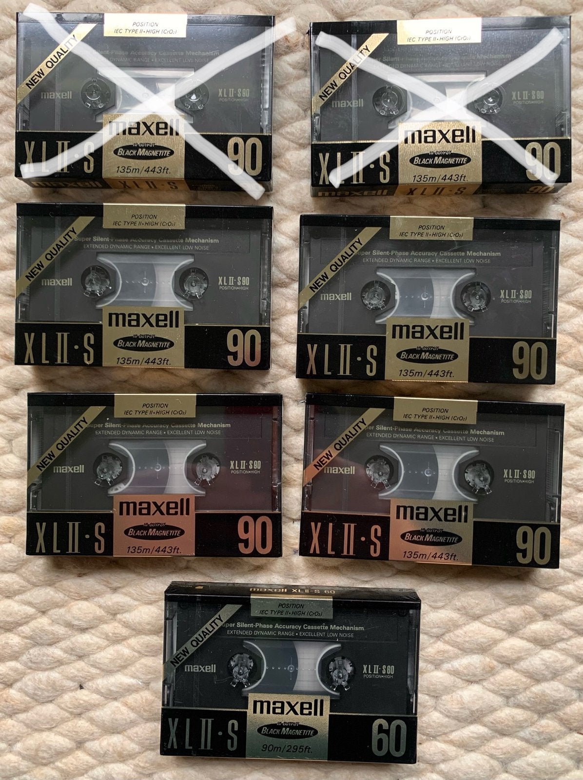 NOS Maxell XLII-S90 XLII-S60 cassettebandjes OVP XLIIS 90 60, 2 t/m 25 bandjes, Ophalen of Verzenden, Maxell, Nieuw in verpakking
