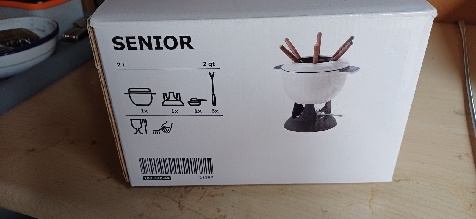 IKEA SENIOR Fondueset 2L - Nieuw in doos, Ophalen, Nieuw, Brander, Fondueset