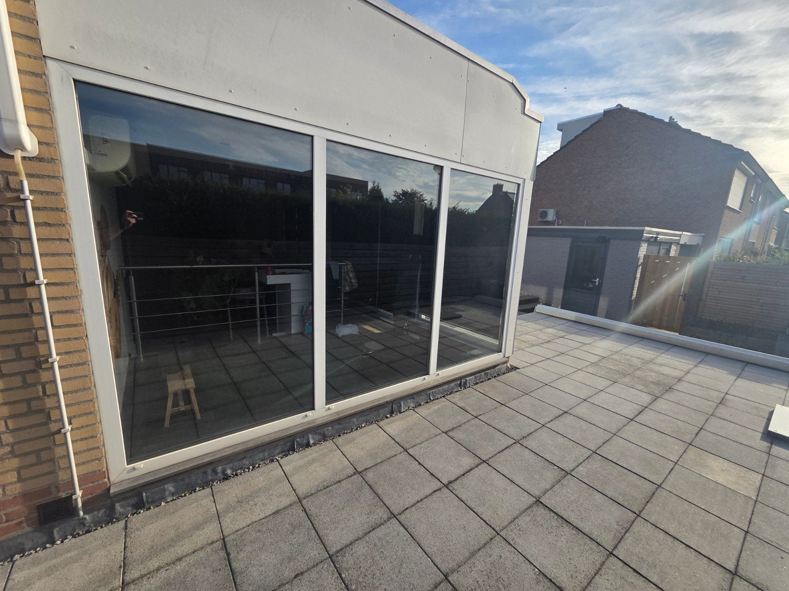 Groot gevelraam met dubbelglas, Ophalen, Gevelraam of Ruit, Gebruikt, 160 cm of meer