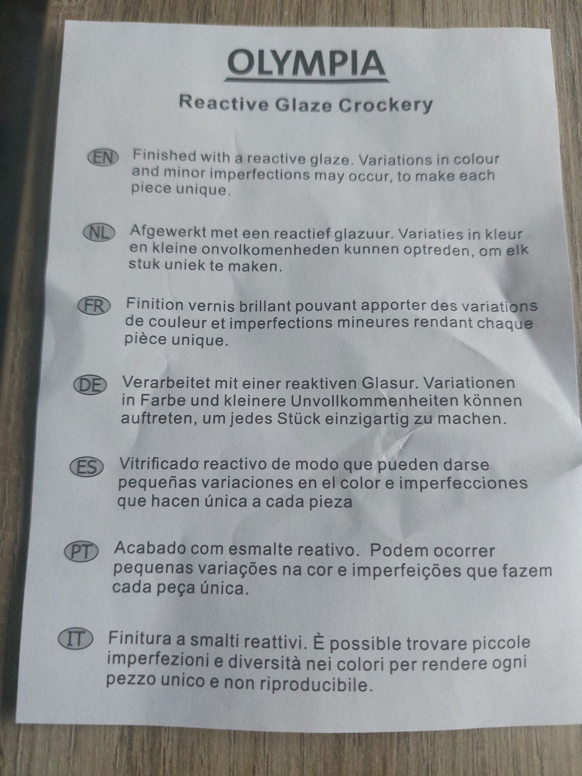 Olympia Kiln Reactive  Kopjes - Nieuw in doos, Ophalen of Verzenden, Nieuw, Overige stijlen, Kop(pen) en/of Schotel(s)