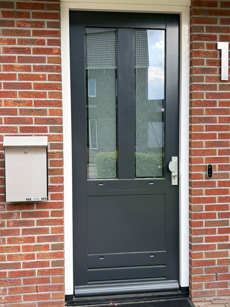 Voordeur met 3-puntssluiting en dubbel glas (231x93 cm), Ophalen, Gebruikt, 80 tot 100 cm, 215 cm of meer