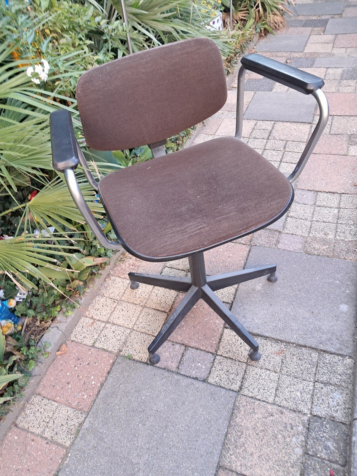 Retro Vintage Jaren 70 Bureaustoel/Stoel Gispen, Ophalen, Gebruikt, Zwart