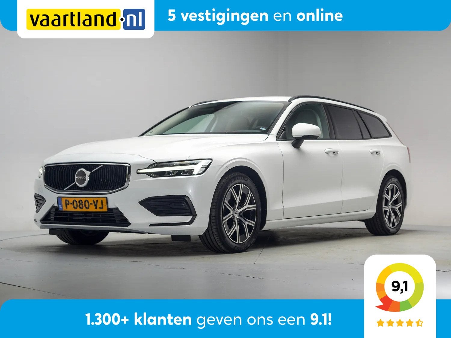 Volvo V60 2.0 B3 163pk Essential Aut. [ Leder Stoel-en stuur, Auto's, Automaat, Dealer onderhouden, 4 cilinders, 1969 cc