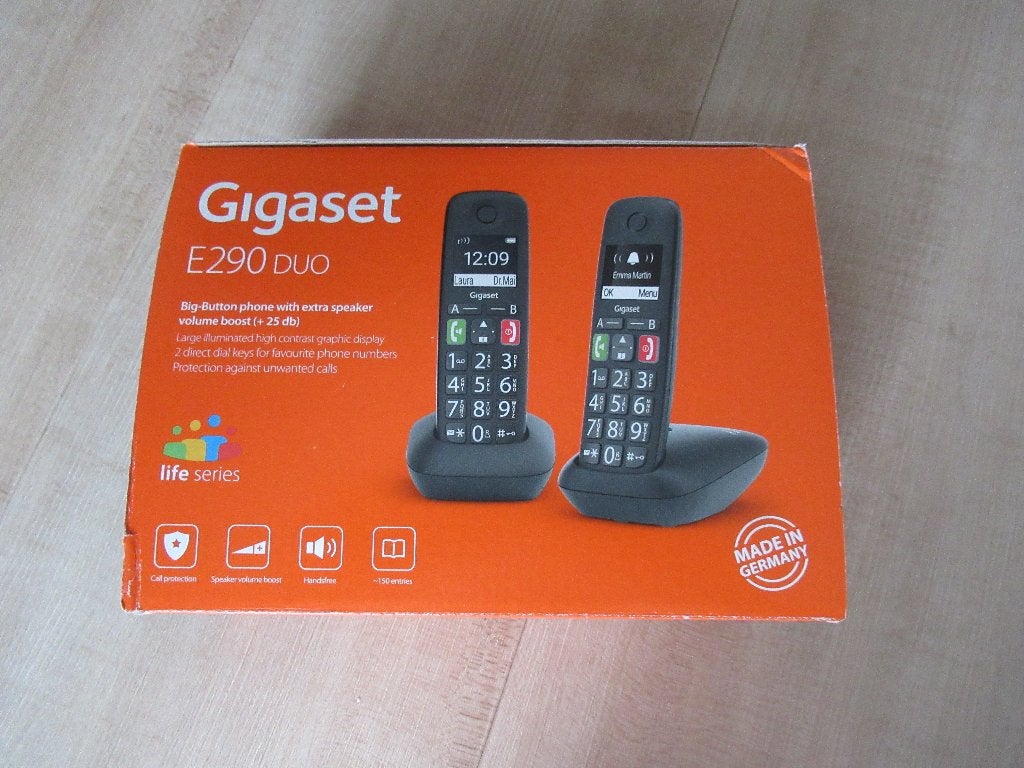 Telefoons gigaset E290 Duo, Telecommunicatie, Vaste telefoons | Handsets en Draadloos, Ophalen, Zo goed als nieuw, 2 handsets