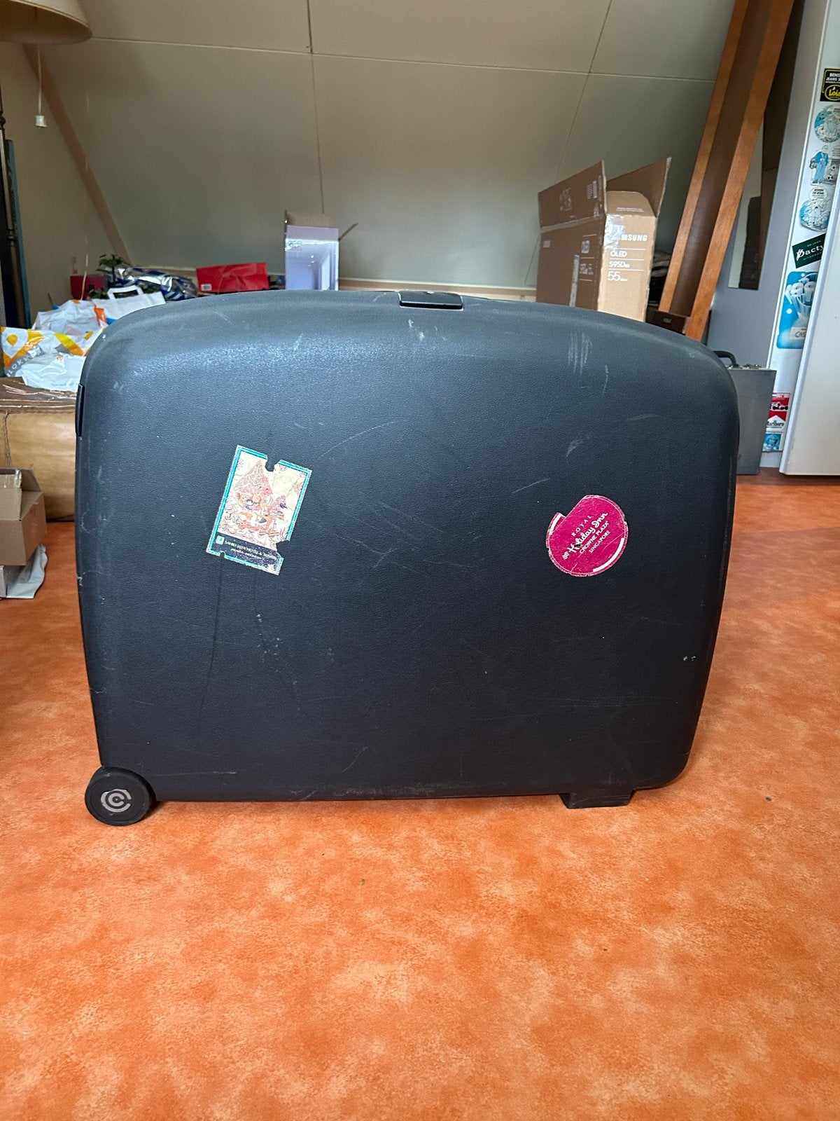 Samsonite Koffer - Zwart met Wieltjes, 30 cm of meer, Gebruikt, Zwart, 60 tot 80 cm
