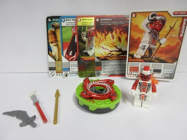9564 Ninjago spinner Snappa met 5 kaarten, Ophalen of Verzenden, Zo goed als nieuw, Complete set, Lego