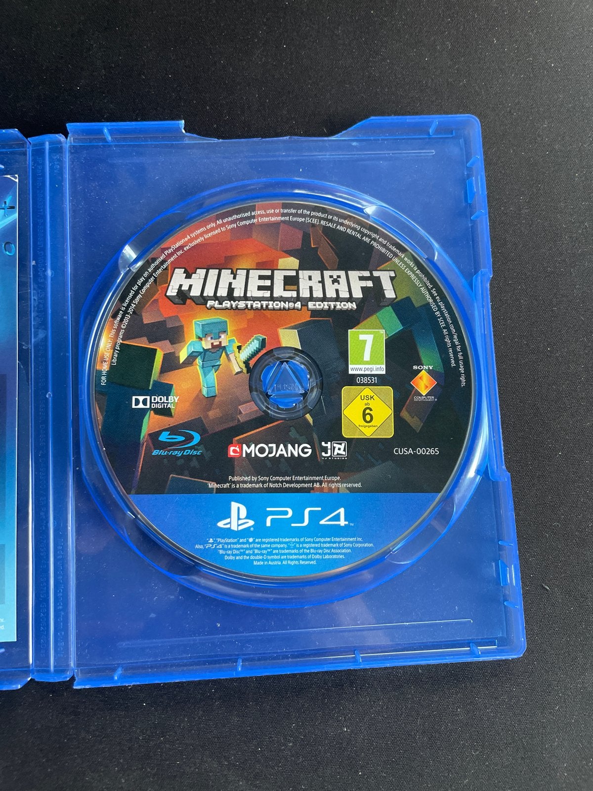 Minecraft PlayStation 4 Edition alleen disc + garantie!, Gebruikt, Eén computer, Ophalen of Verzenden, 3 spelers of meer
