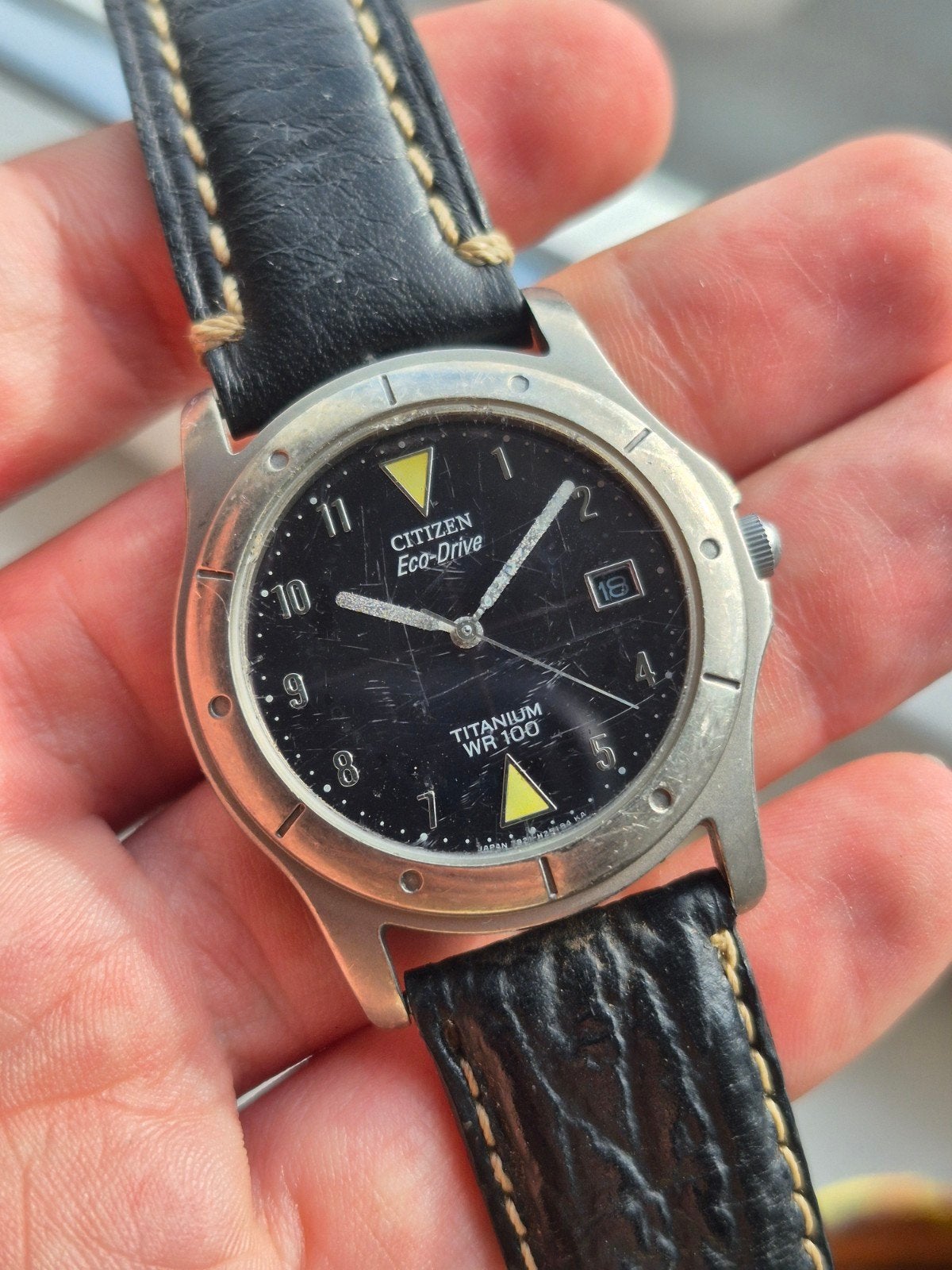 Citizen Eco-Drive Titanium Ref. 7821-H14835 Flieger WR100, Gebruikt, Ophalen of Verzenden, Citizen Watch Co., IOS