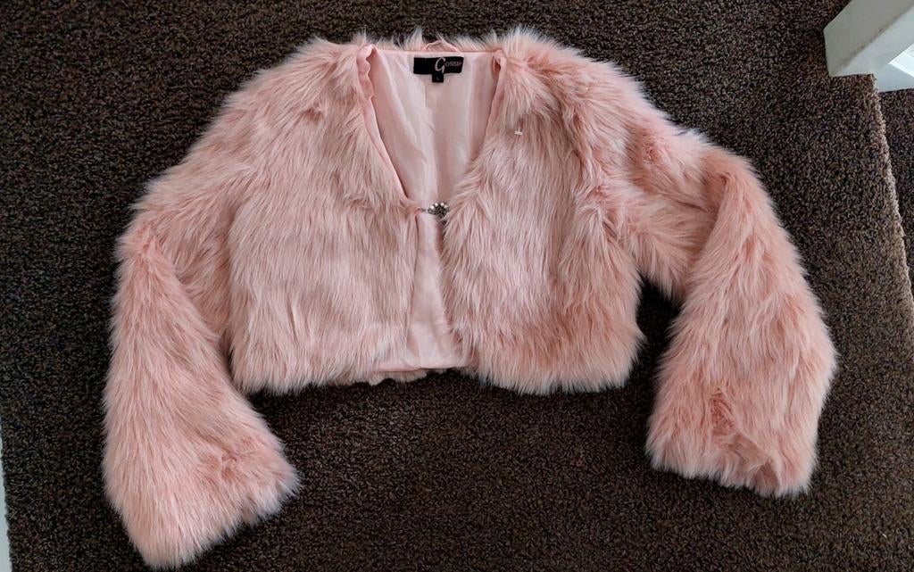 Roze faux fur jasje van Gossip, Maat 42/44 (L), Ophalen of Verzenden, Zo goed als nieuw, Roze