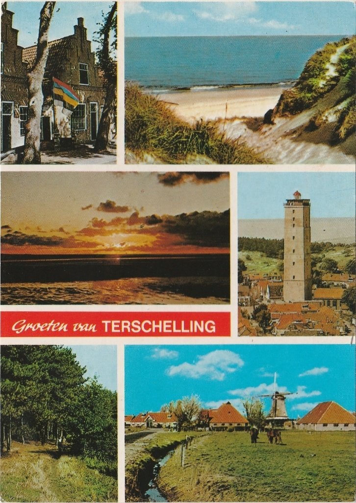 TERSCHELLING Huis Brandaris Molen Groeten, Verzenden, 1980 tot heden, Gelopen, Waddeneilanden