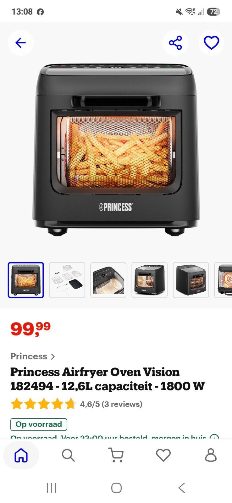 airfryer, Ophalen, Zo goed als nieuw