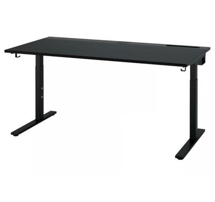 Zwart bureau 160 cm breed, Huis en Inrichting, Bureaus, Ophalen, Zo goed als nieuw